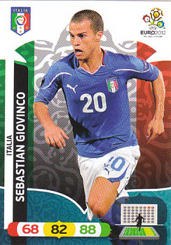 Sebastian Giovinco Italy Panini UEFA EURO 2012 #131